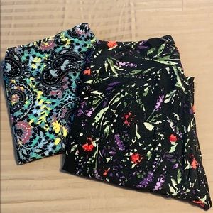 2 pairs of LuLaRoe TC Patterned Leggings
